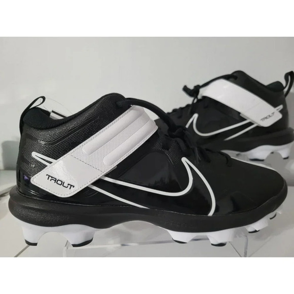 Nike Force Trout 7 Pro MCS Black White Baseball Cleats Men's Size 12 Brand New - Picture 2 of 16
